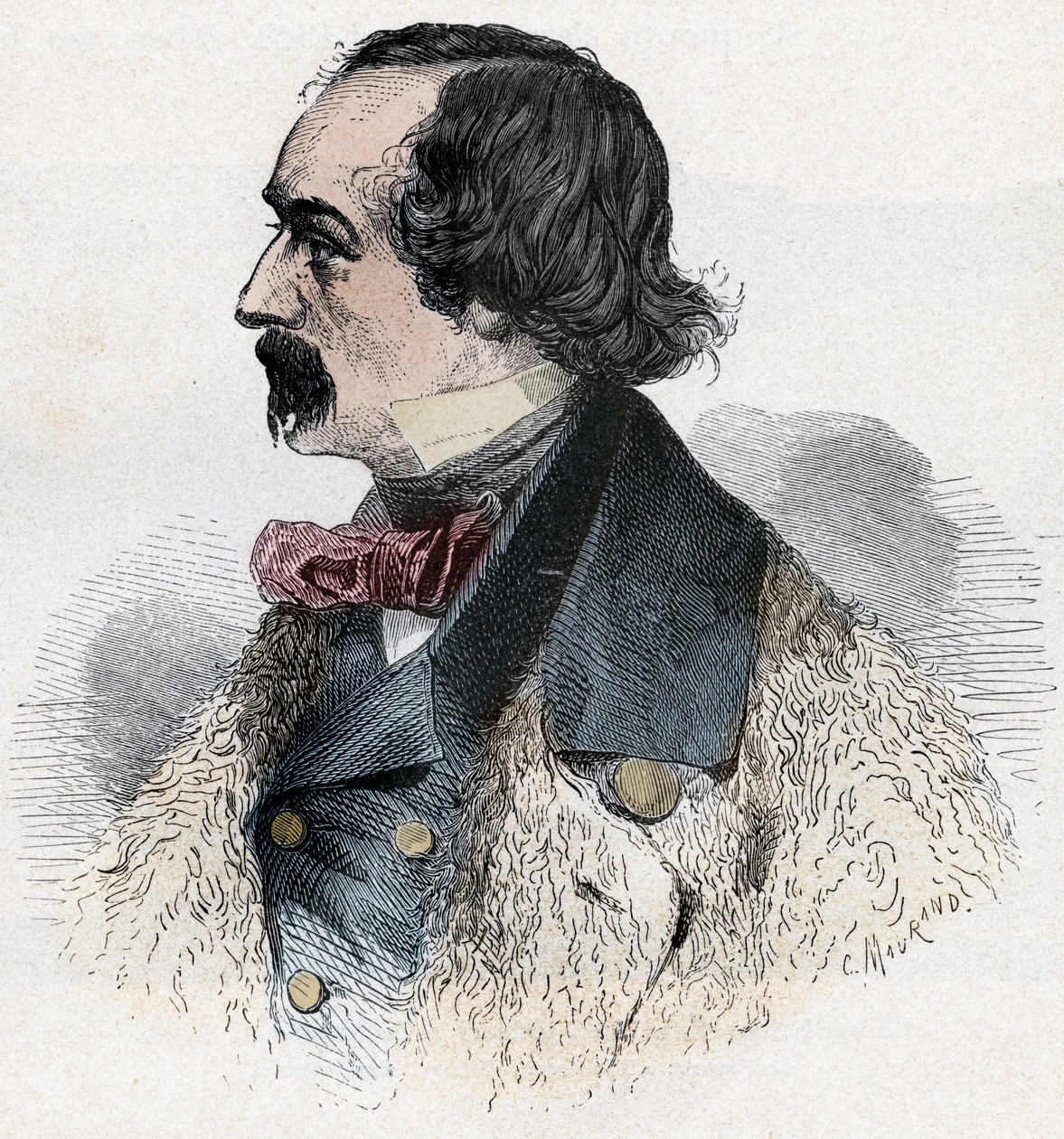 Muotokuva ELISHA KENT KANE amerikkalainen arktinen tutkimusmatkailija tekijältä Artist Unknown