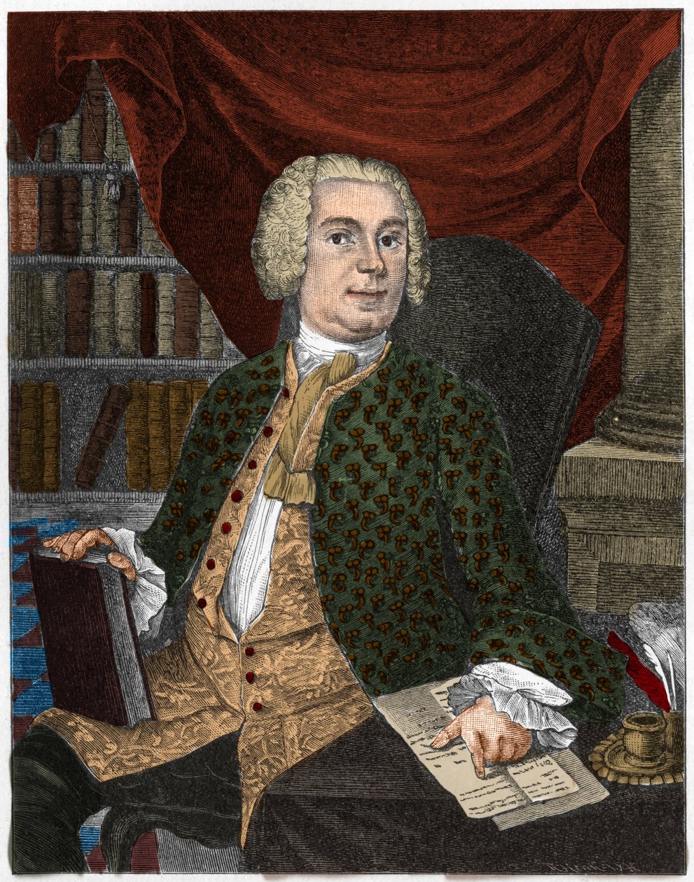 Johann Christoph Gottschedin muotokuva kriitikko, kielioppi ja saksalainen kirjailija. tekijältä Artist Unknown