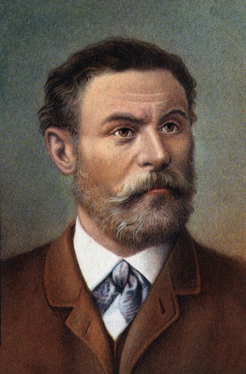 Saksalaisen insinöörin Otto Lilienthalin muotokuva (kromo) tekijältä Artist Unknown