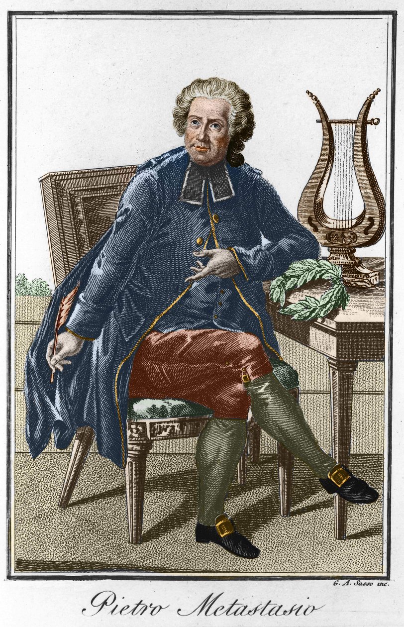 Muotokuva Pierre Metastasesta . tekijältä Artist Unknown