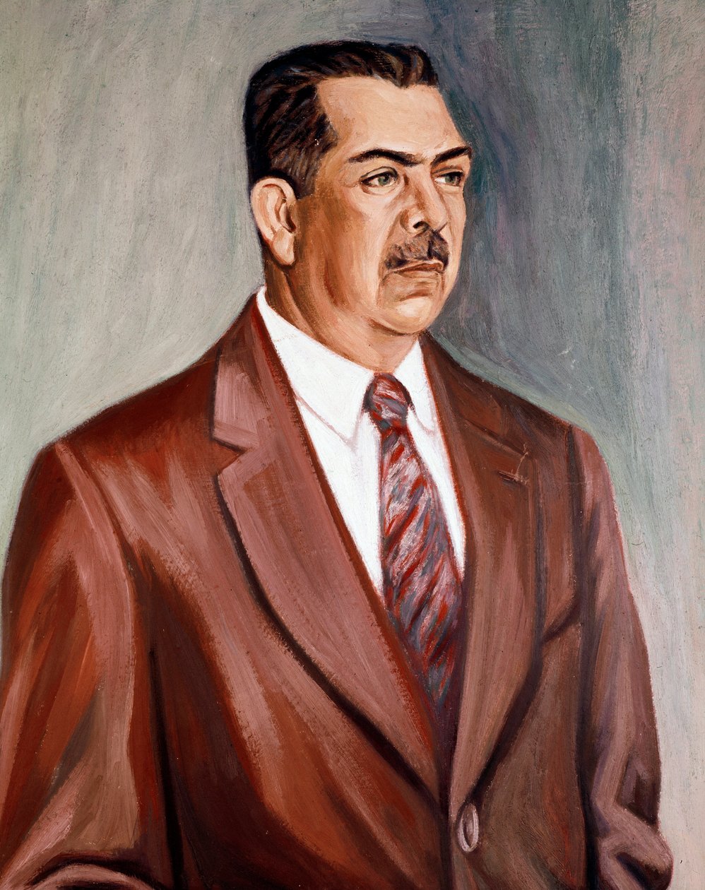 Presidentti Lazaro Cardenas del Rion muotokuva (öljy kankaalle, n. 1940) tekijältä Artist Unknown