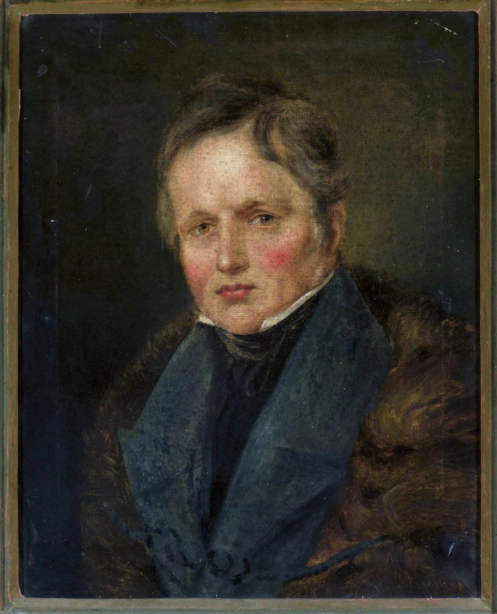 Muotokuva runoilija Ivan Andrei Evitch Krylovista (1769-1844) (öljy kankaalle) tekijältä Artist Unknown