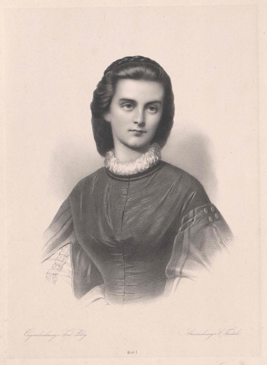 Baijerin prinsessa Gelnhausen Marie (tulosta) tekijältä Artist Unknown