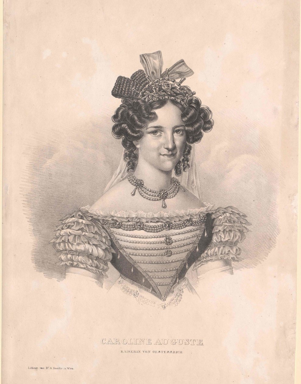 Baijerin prinsessa (1792-1873) Caroline tekijältä Artist Unknown