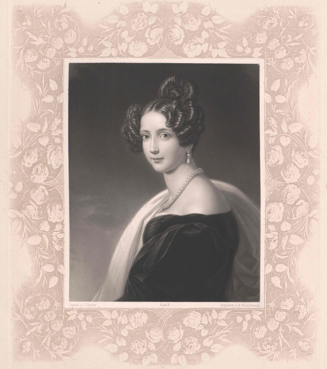 Baijerin prinsessa Sophie (painettu) tekijältä Artist Unknown