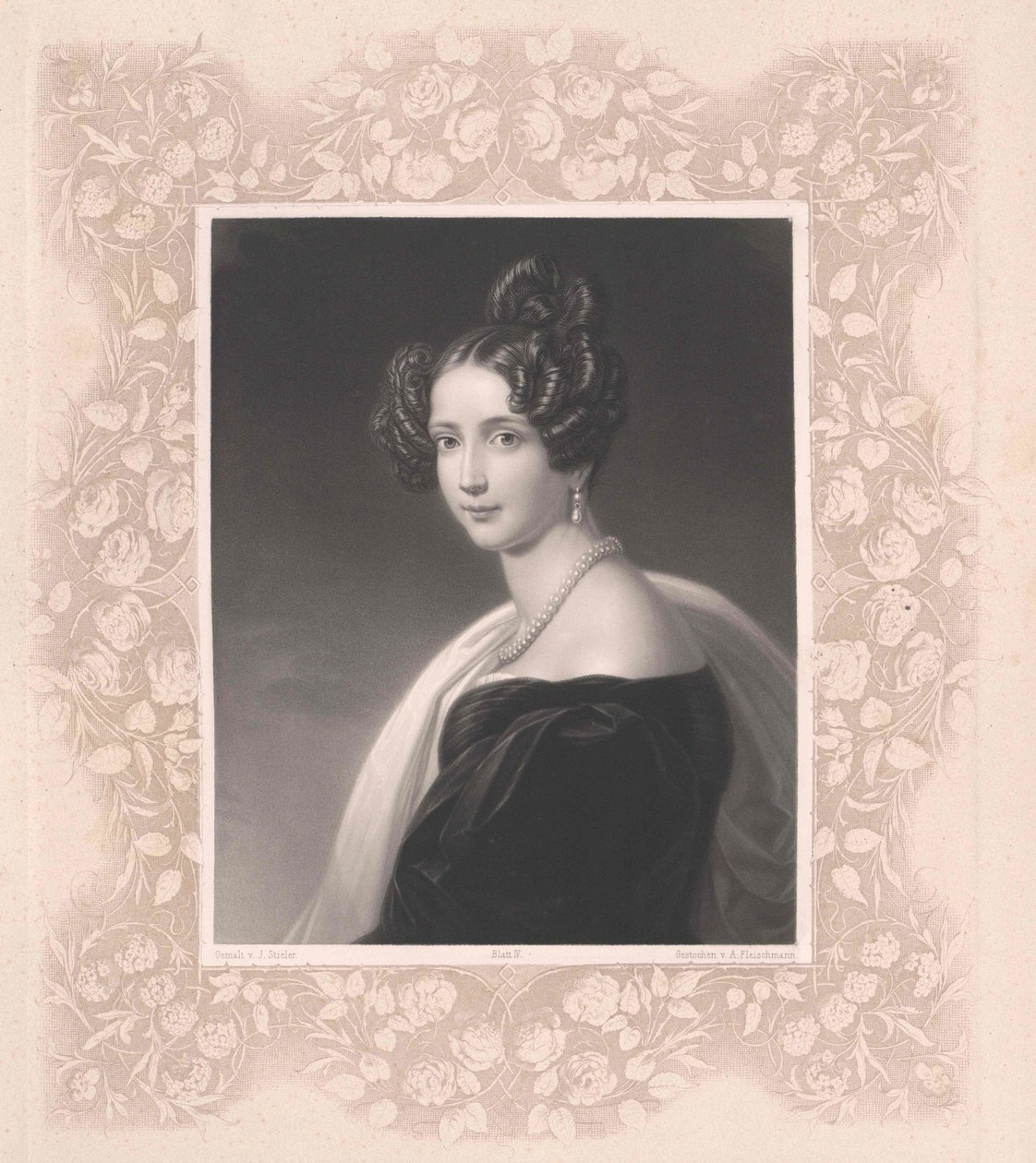 Baijerin prinsessa Sophie (painettu) tekijältä Artist Unknown