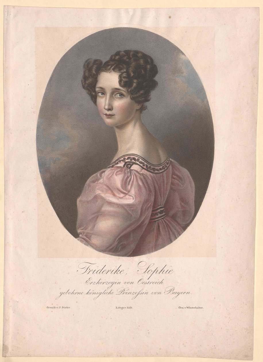 Bayern-Zweyb.-Birkenfeldin prinsessa Sophie (tulosta) tekijältä Artist Unknown