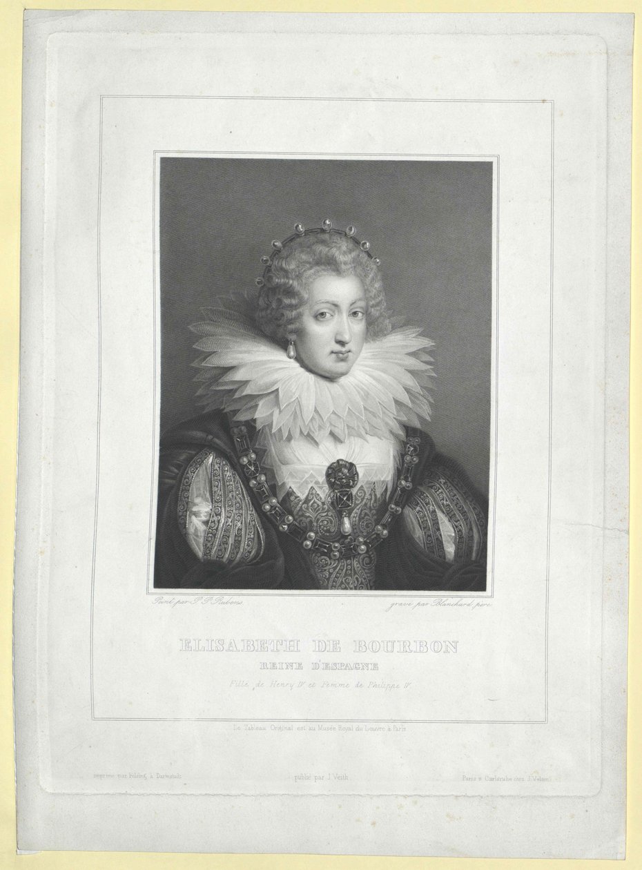 Ranskan prinsessa Elisabeth (tulosta) tekijältä Artist Unknown