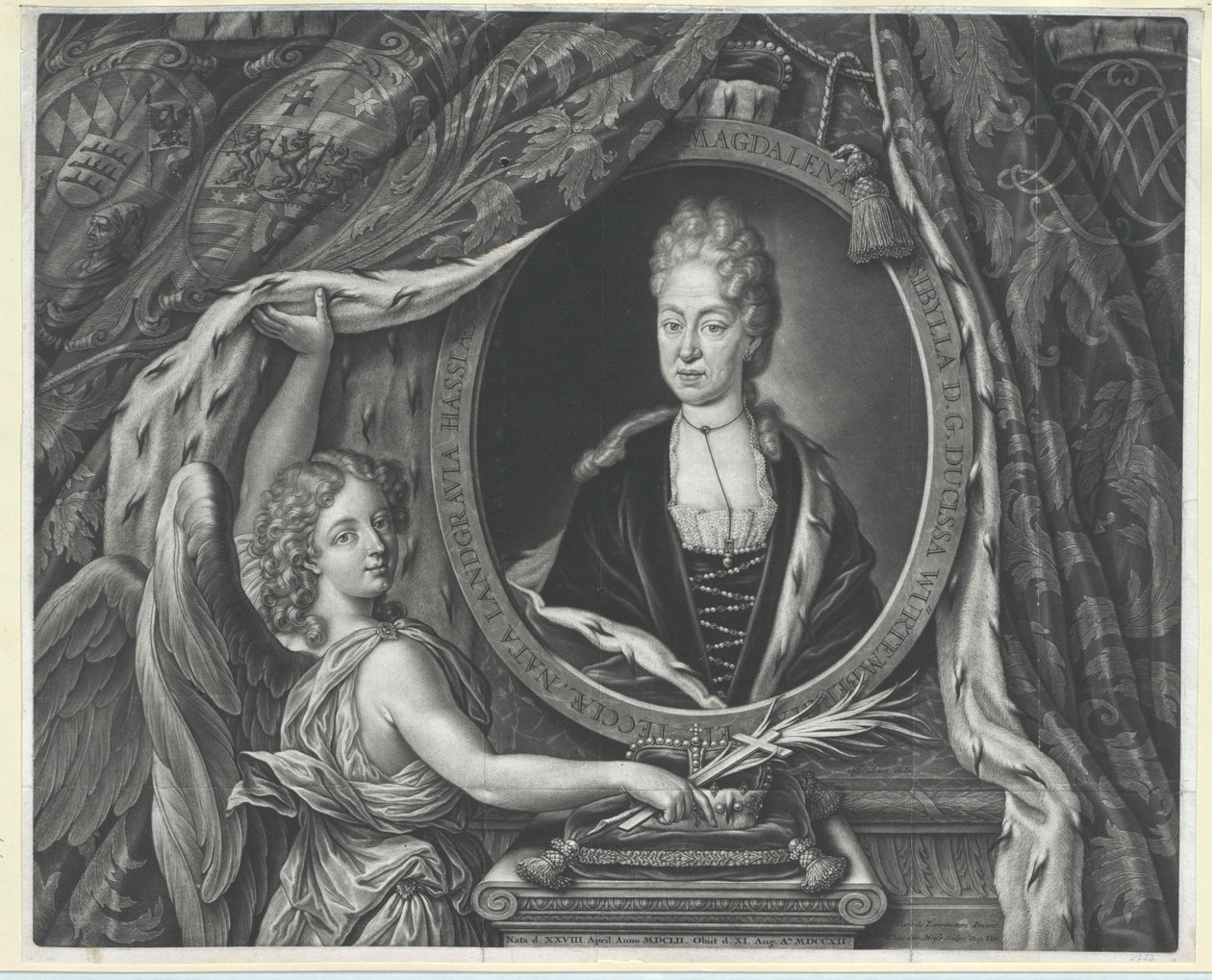 Hessen-Darmstadtin prinsessa Magdaleena Sibylle tekijältä Artist Unknown