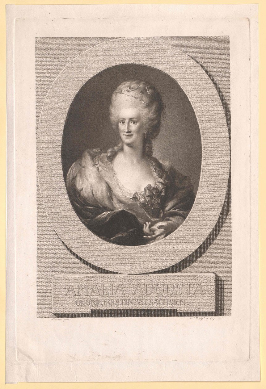 Pfalz-Zweibruecken-Birkenfeldin prinsessa Amalie Auguste tekijältä Artist Unknown