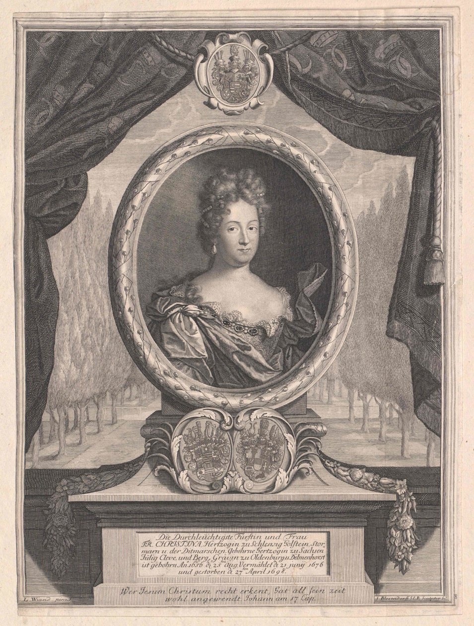 Saksi-Weissenfelsin prinsessa Christine tekijältä Artist Unknown
