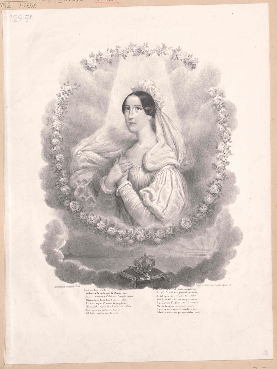 Savoijin prinsessa Christine (painettu) tekijältä Artist Unknown