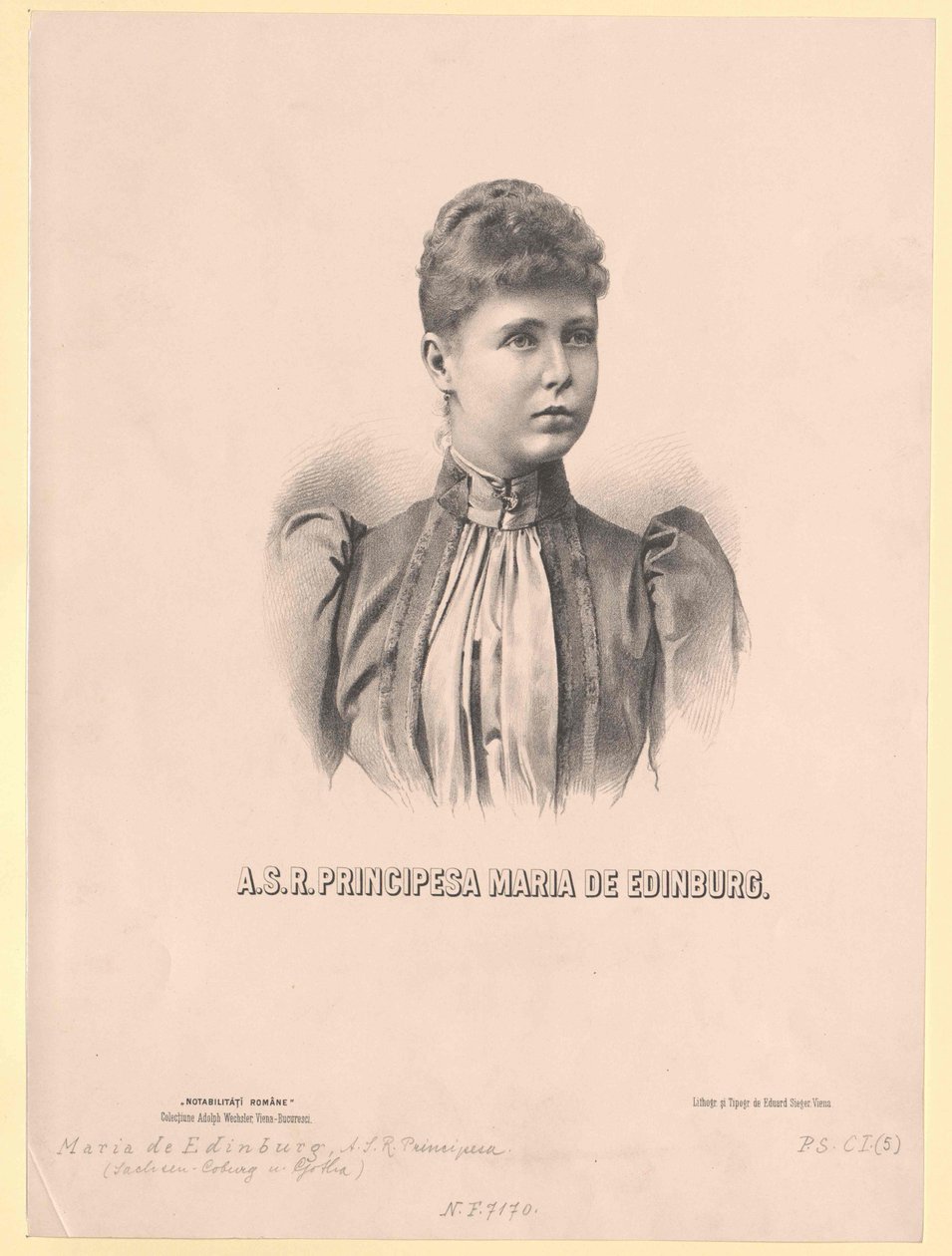 Saksin prinsessa Coburg-Gotha Maria tekijältä Artist Unknown