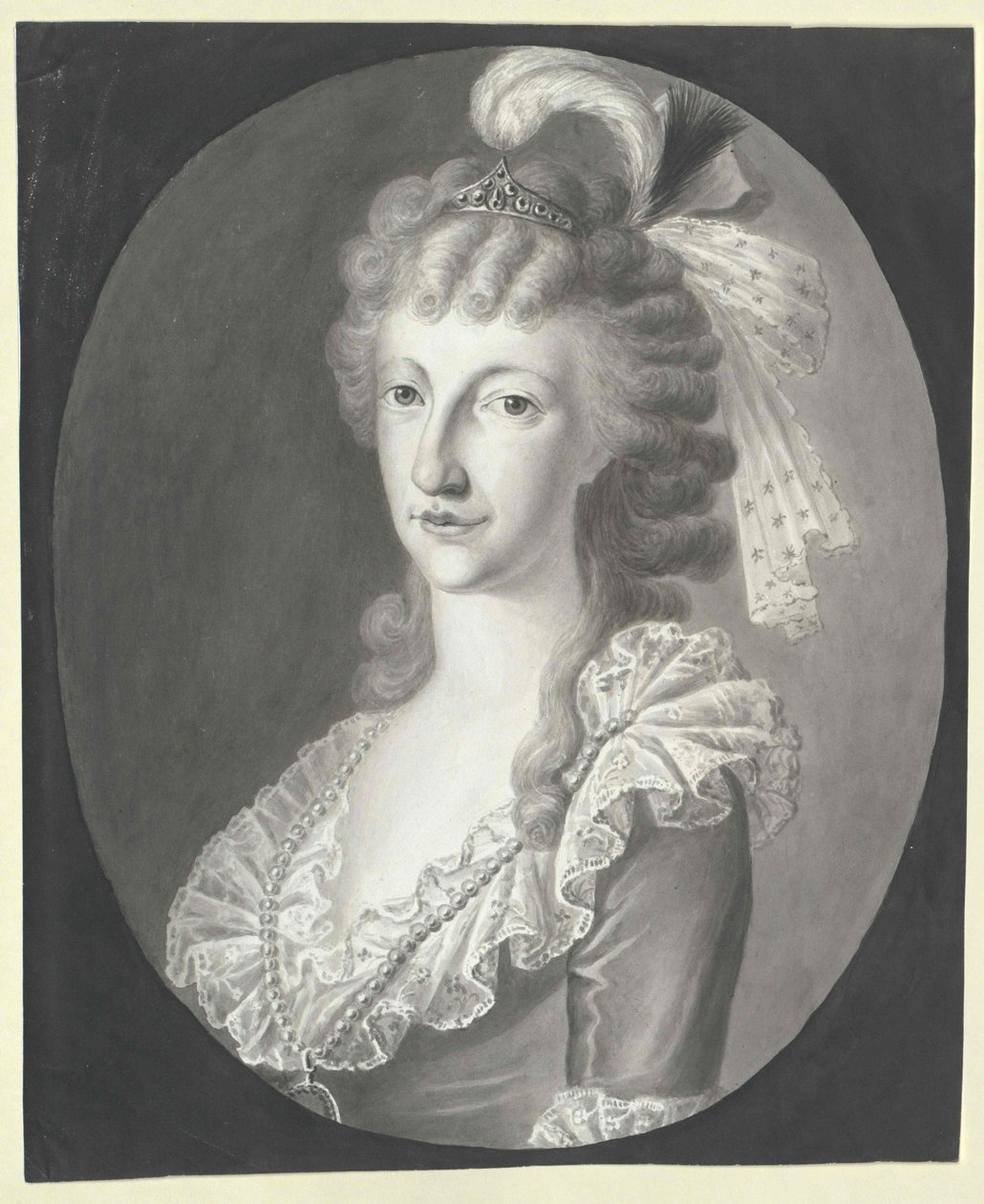 Sisilian prinsessa Maria Theresia (painettu) tekijältä Artist Unknown