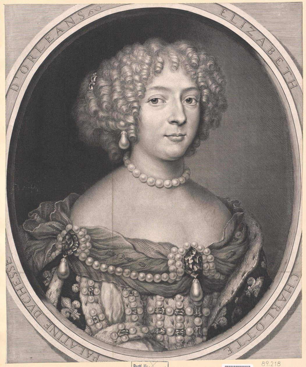 Palatsin prinsessa Elisabeth Charlotte (tuloste) tekijältä Artist Unknown
