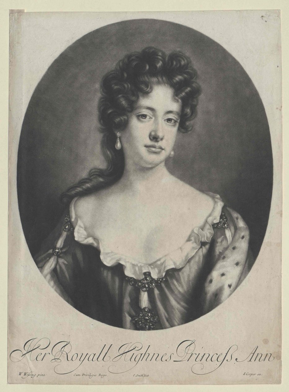 Englannin kuningatar Anne (painettu) tekijältä Artist Unknown