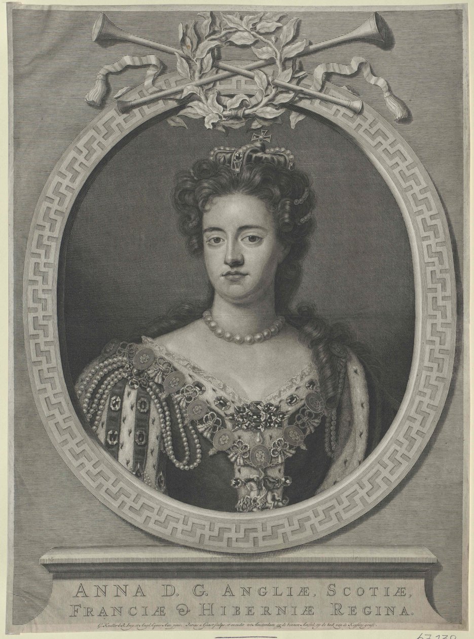 Englannin kuningatar Anne (painettu) tekijältä Artist Unknown