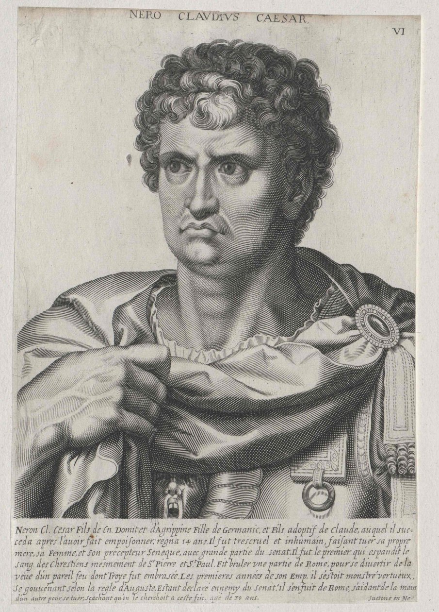 Rooman keisari Nero (painettu) tekijältä Artist Unknown