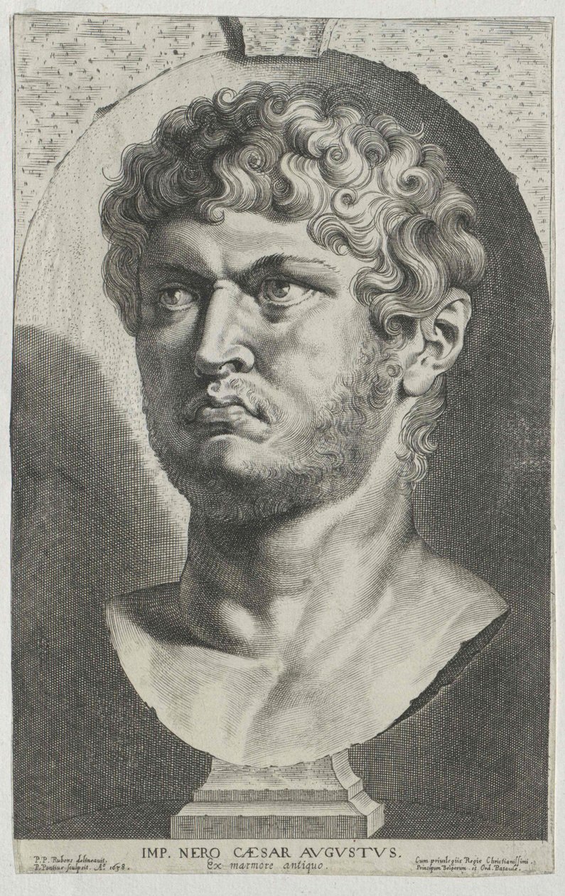 Rooman keisari Nero (painettu) tekijältä Artist Unknown