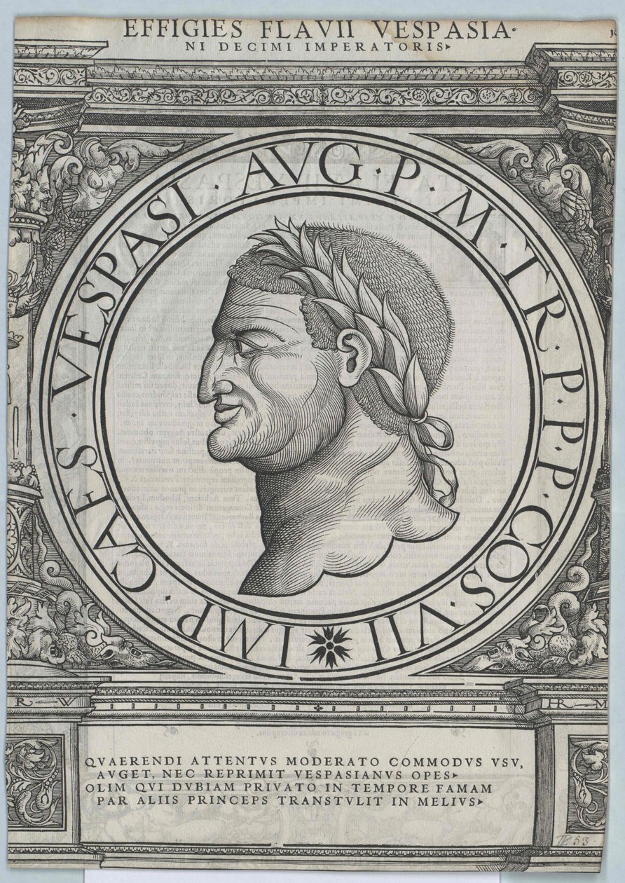 Rooman keisari Vespasianus tekijältä Artist Unknown