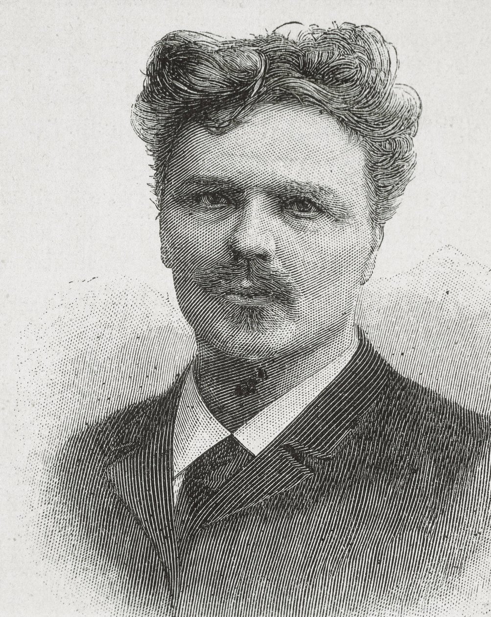 STRINDBERG, August (1849-1912). August Strindbergin muotokuva. Kaiverrus. tekijältä Artist Unknown