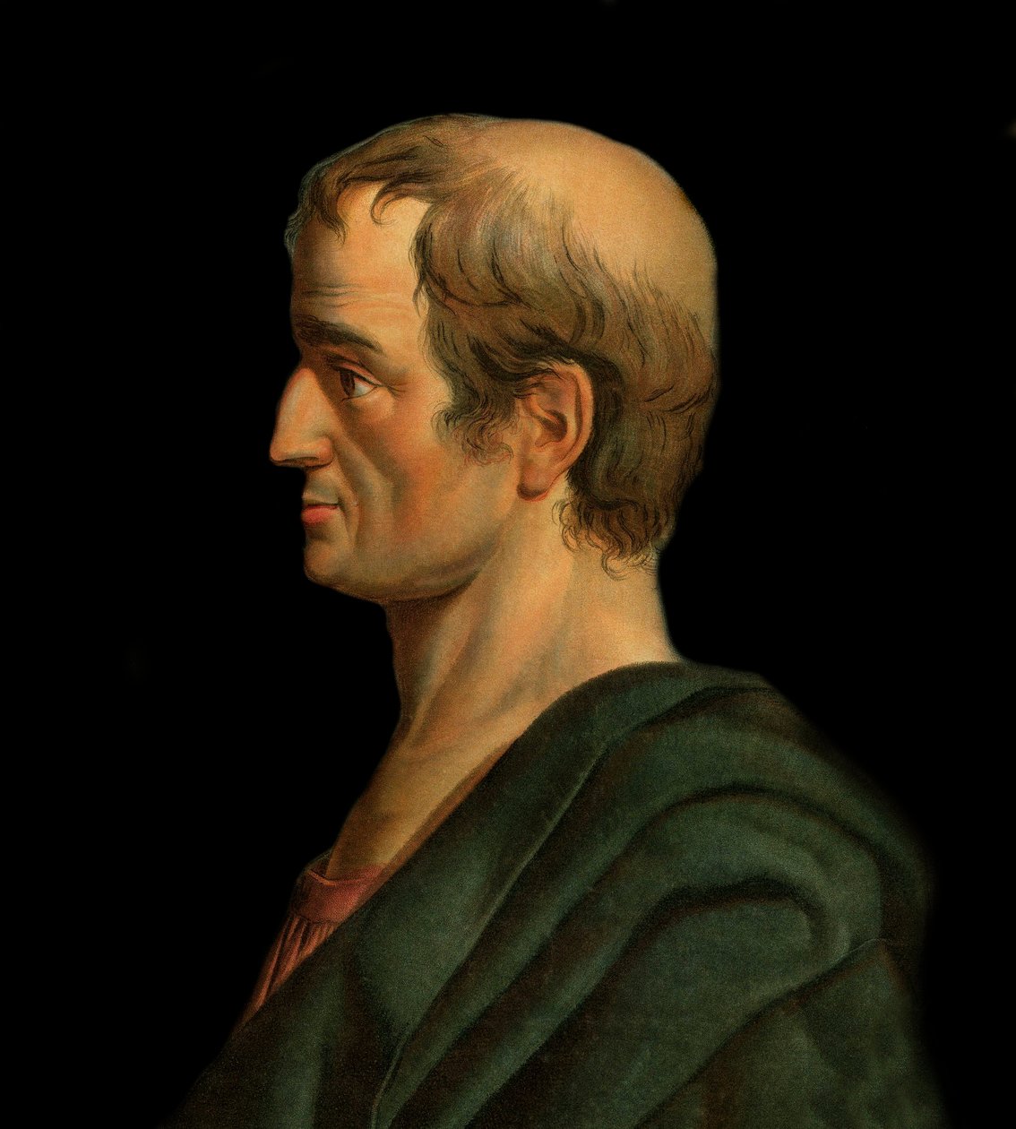 Solon Kreikkalainen lakimies, runoilija ja kauppias - Athenen lainsäätäjän ja runoilijan Solonin muotokuva tekijältä Artist Unknown