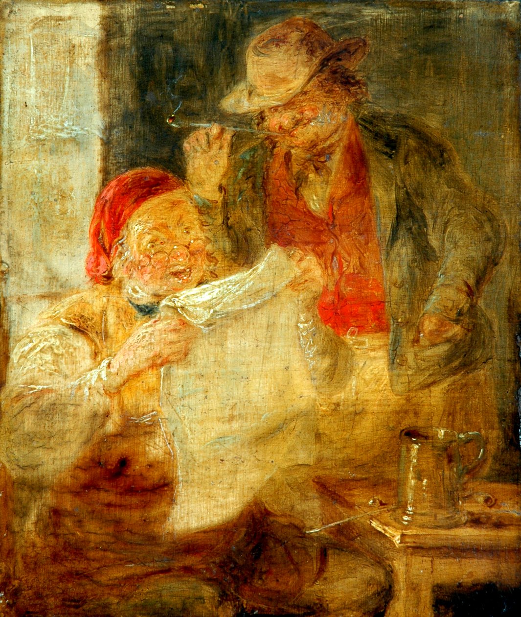 Sanomalehti (öljy paneelille) tekijältä Artist Unknown