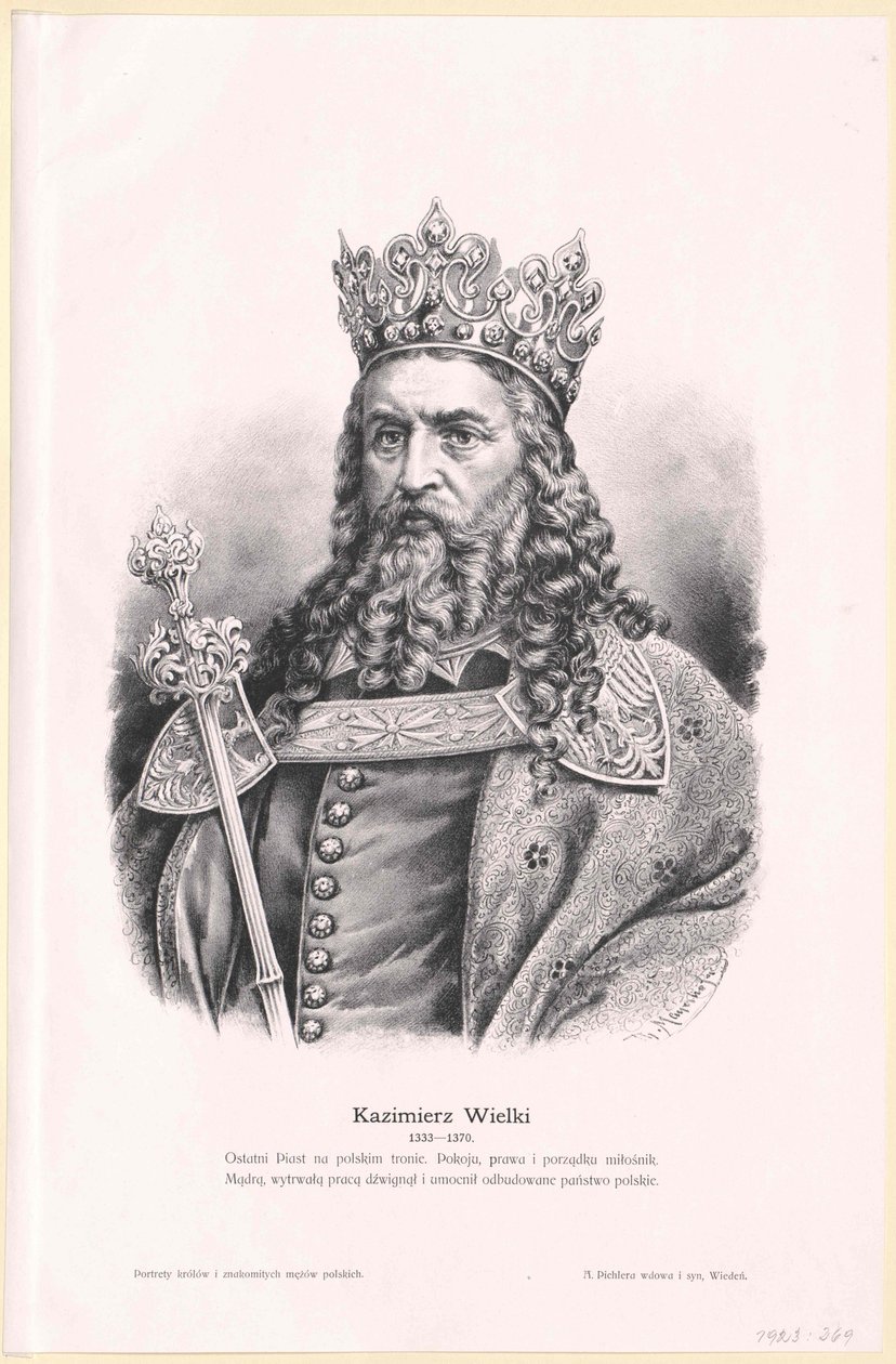 Puolan suuri kuningas Kasimir III tekijältä Artist Unknown