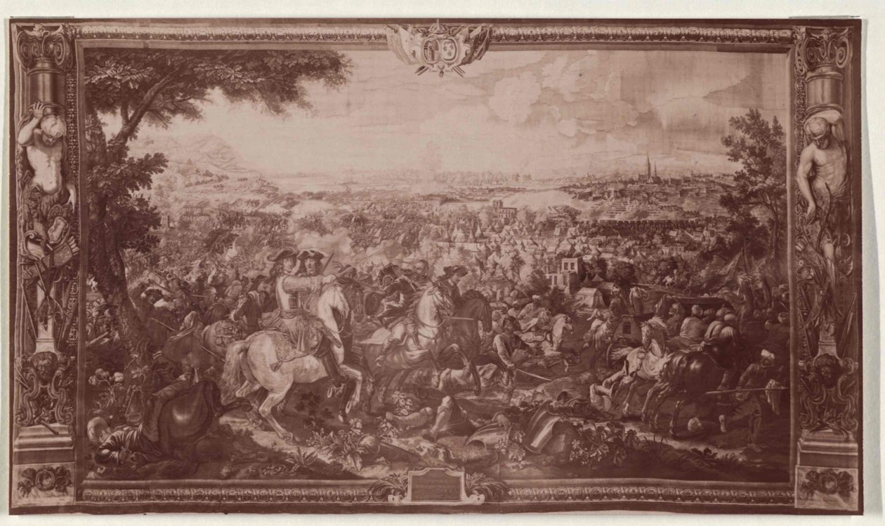 Wienin reliefi vuonna 1683 - Gobelin-vaatekangas Wienin Hofburgin palatsin "Ritterstube"-tilassa. tekijältä Artist Unknown