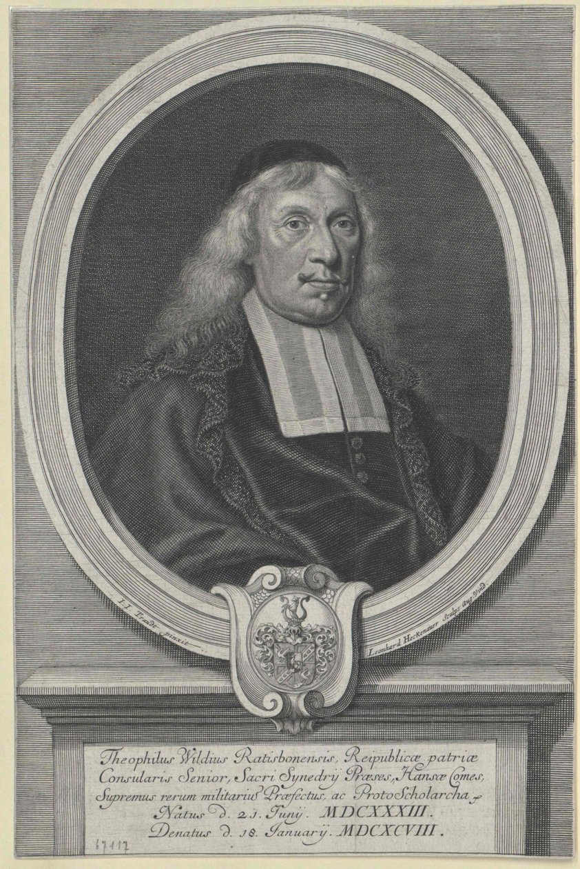 Theophilus Wild (painettu) tekijältä Artist Unknown