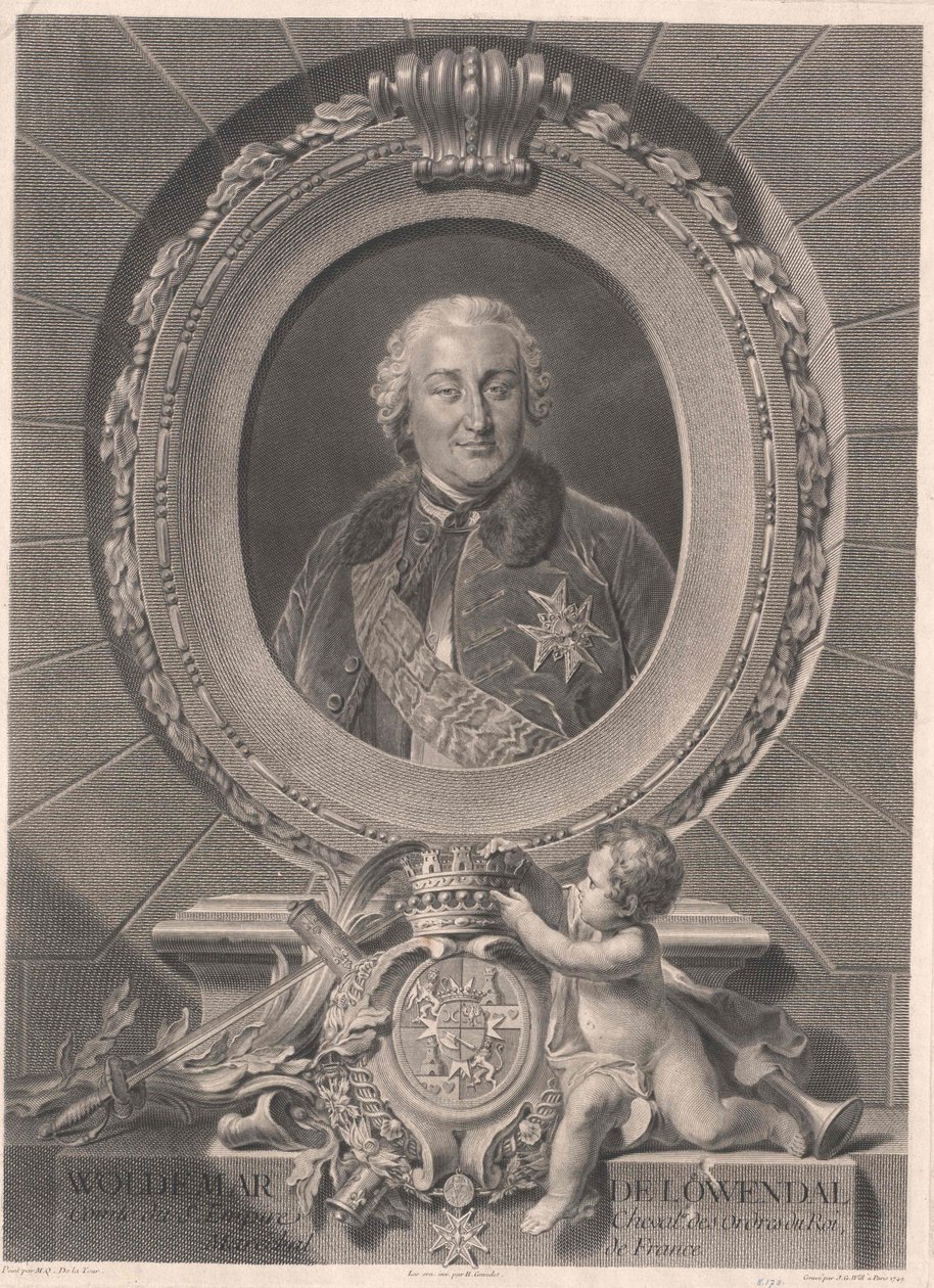 Valdemar kreivi Loewendal (painettu) tekijältä Artist Unknown