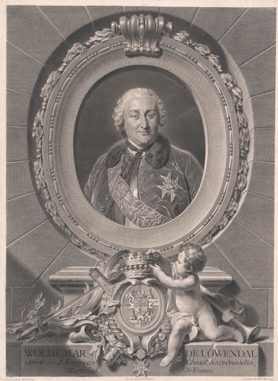 Valdemar kreivi Loewendal (painettu) tekijältä Artist Unknown