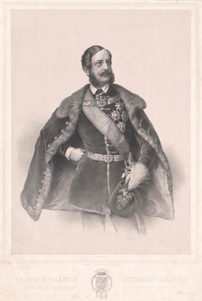 Valentine kreivi vapaaherra von Galantha Esterhazy tekijältä Artist Unknown