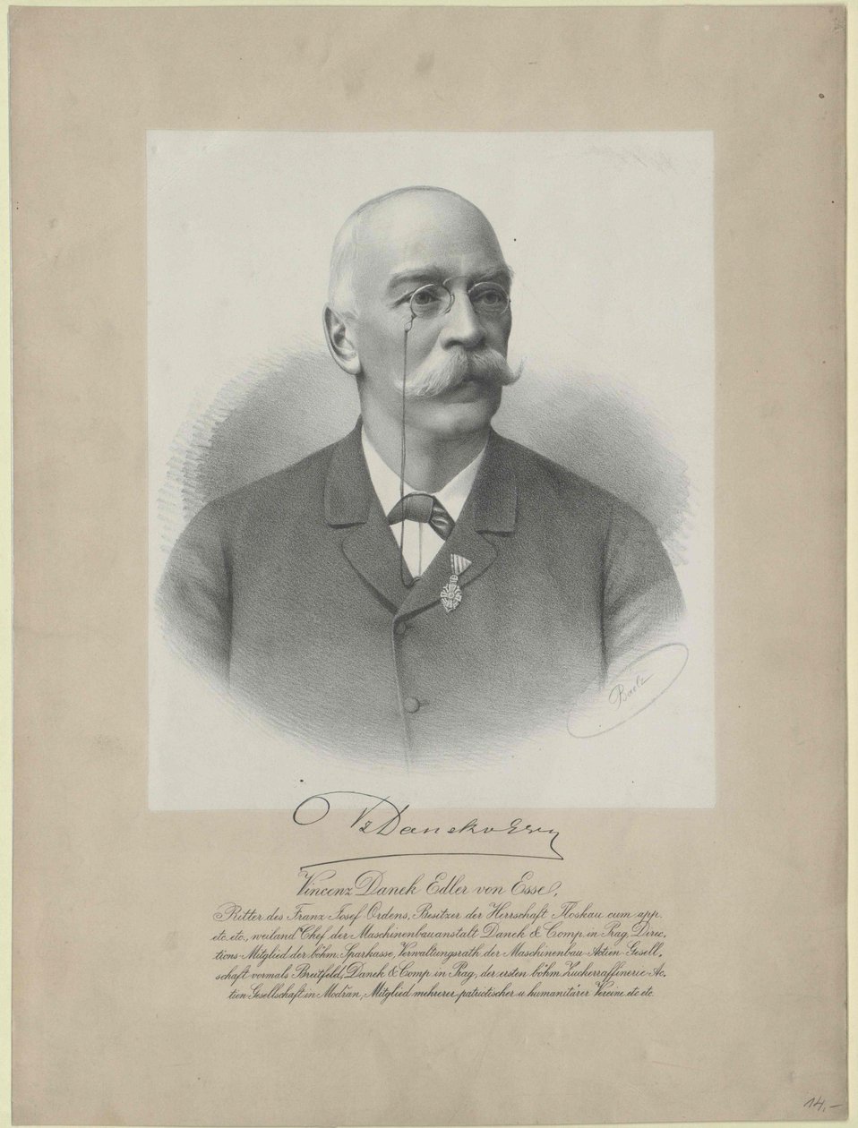 Vincent von Danek-Esse (painettu) tekijältä Artist Unknown