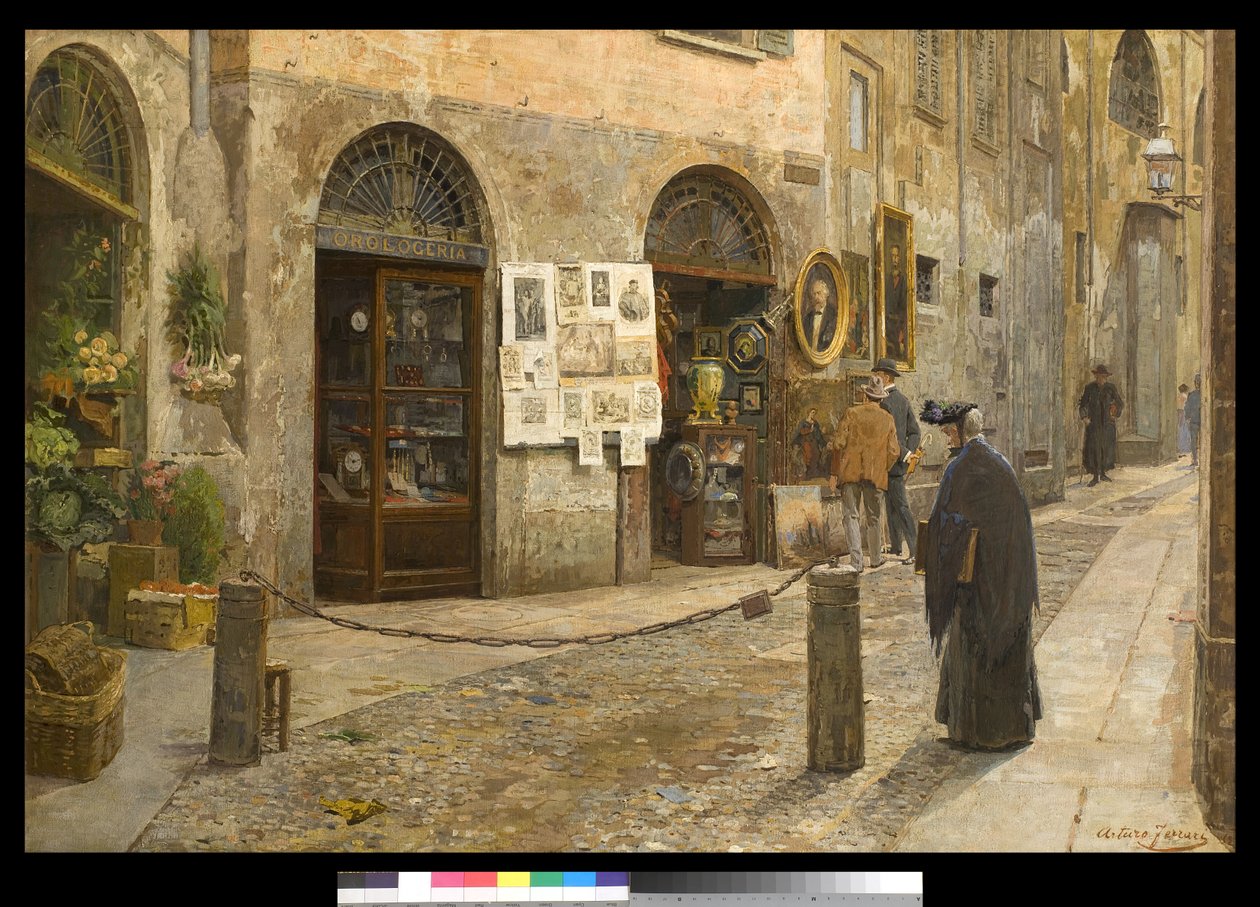 Via San Bernardino alle Ossa Milanossa, Italiassa, 1912 tekijältä Arturo Ferrari