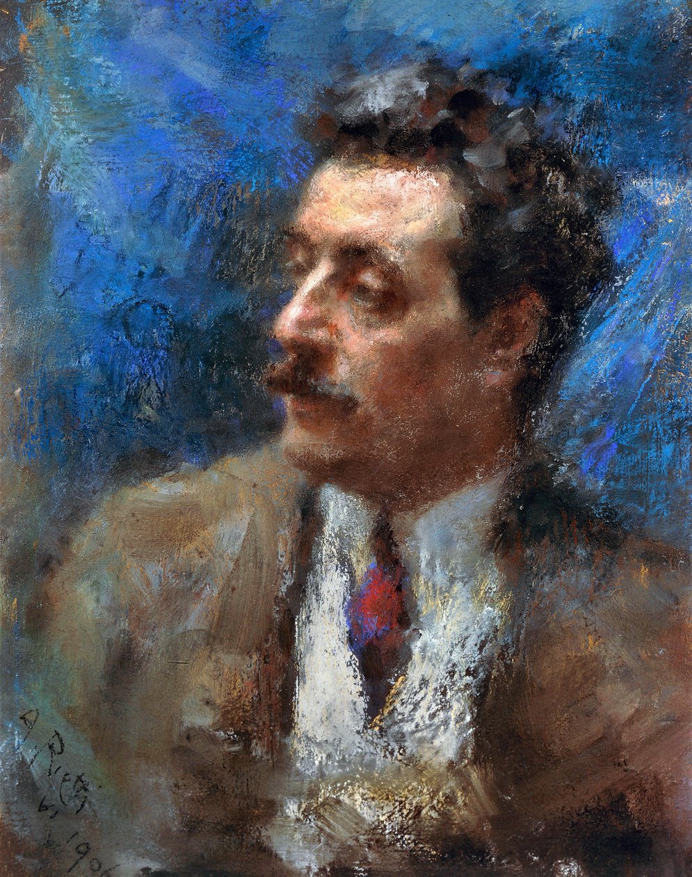 Giacomo Puccinin muotokuva tekijältä Arturo Rietti