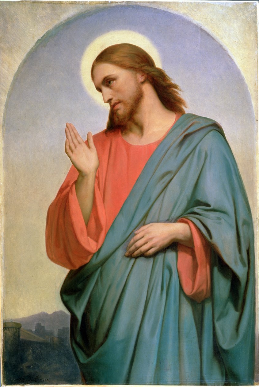 Kristus itkee Jerusalemia, 1851 (öljy kankaalle) tekijältä Ary Scheffer
