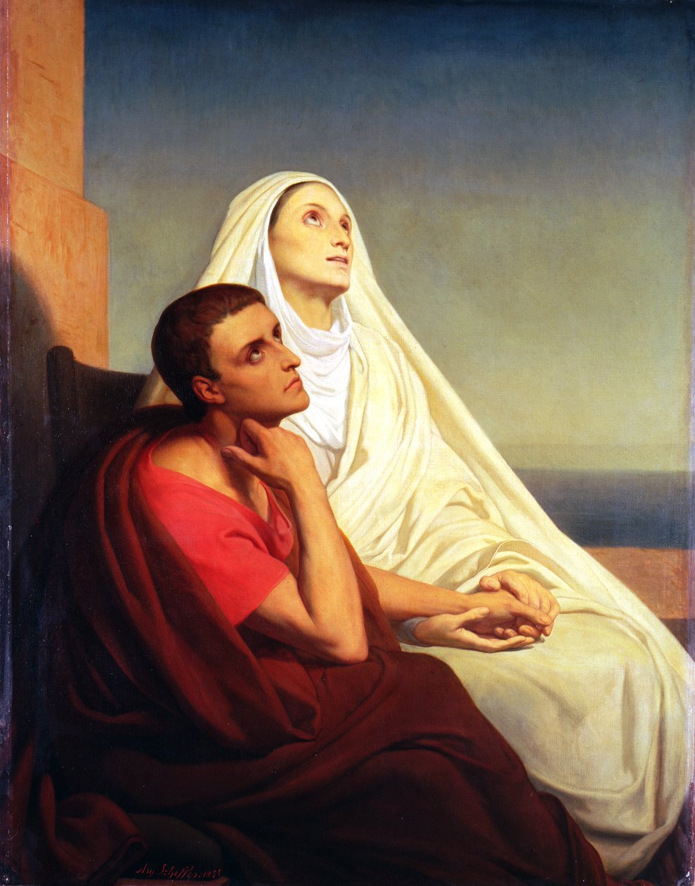 Pyhä Augustinus ja hänen äitinsä Pyhä Monica, 1855 tekijältä Ary Scheffer