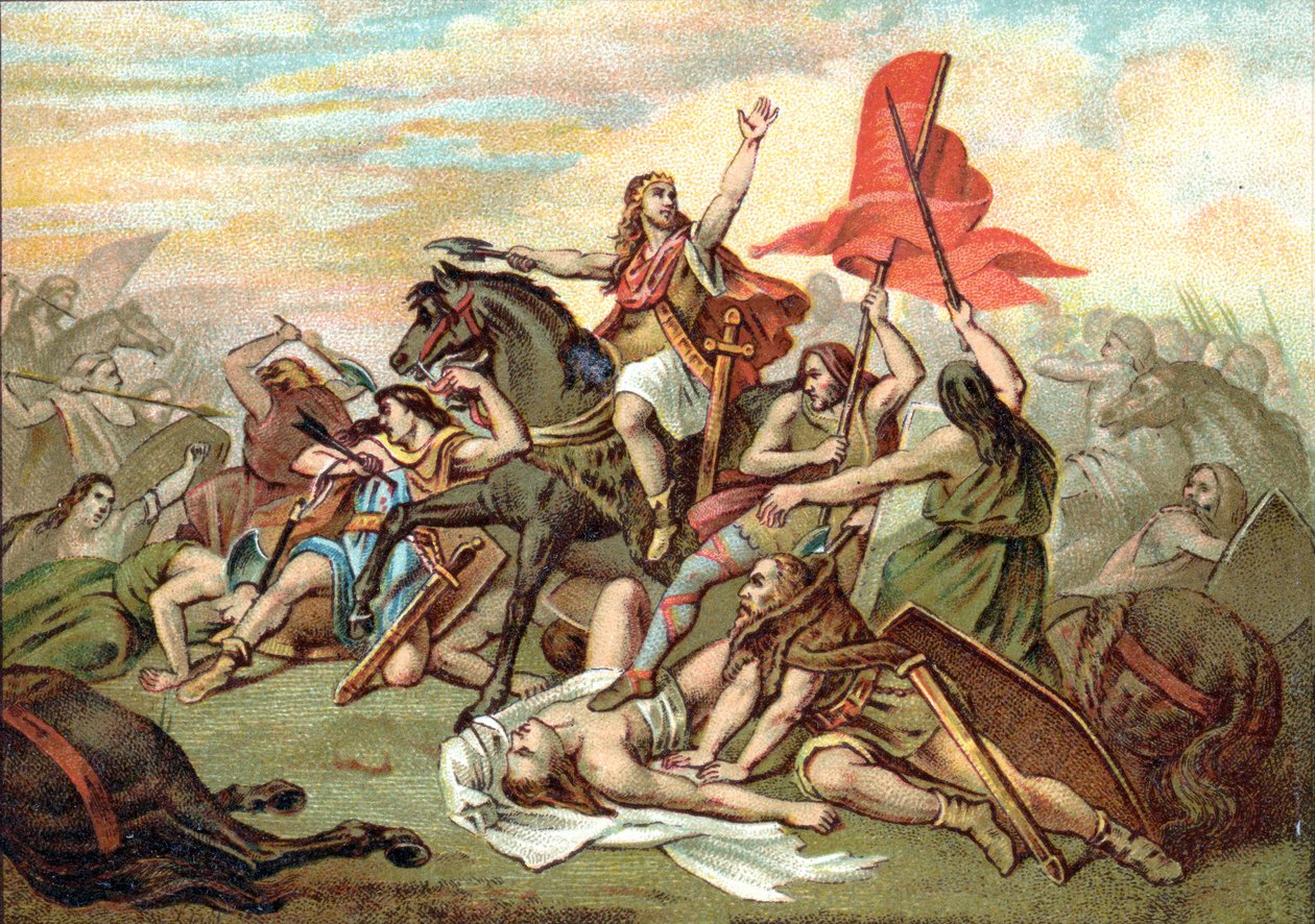 Tolbiacin taistelu (Kloviksen muuntaminen) tekijältä Ary (after) Scheffer