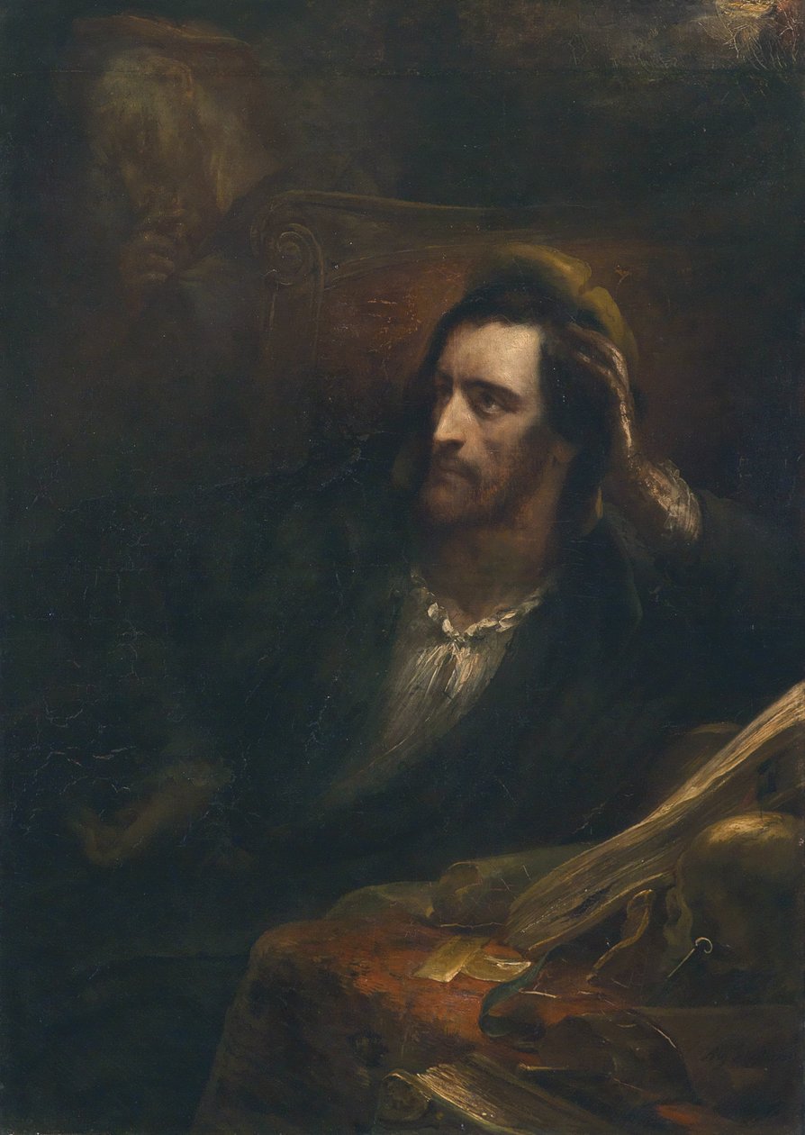 Faust työhuoneessaan, signeerattu ja päivätty Ary Scheffer 1831 alhaalla oikealla tekijältä Ary Scheffer