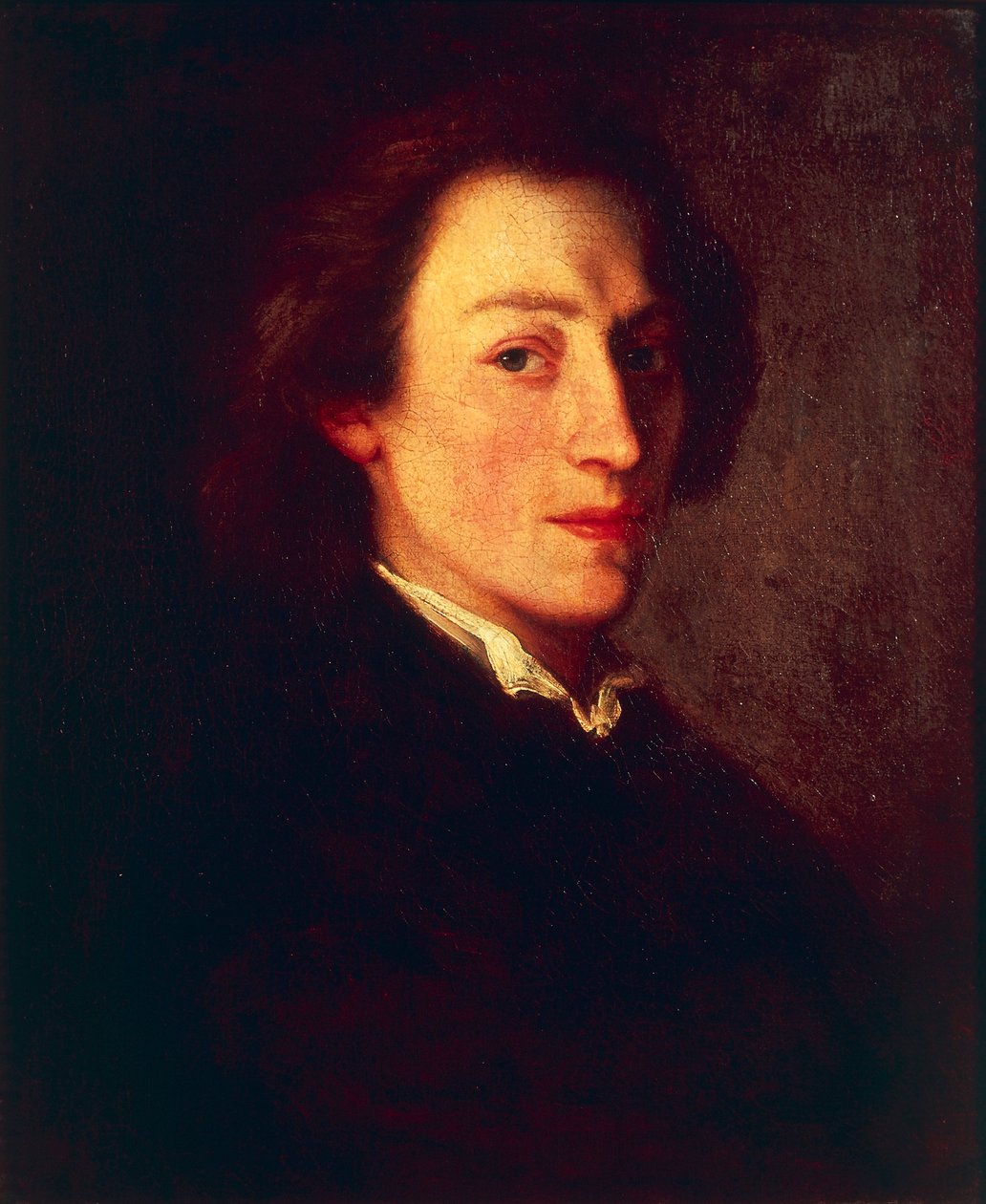 Ranska, Versailles, Puolalaisen säveltäjän ja pianistin Frederic Chopinin (1810 - 1849) muotokuva tekijältä Ary Scheffer