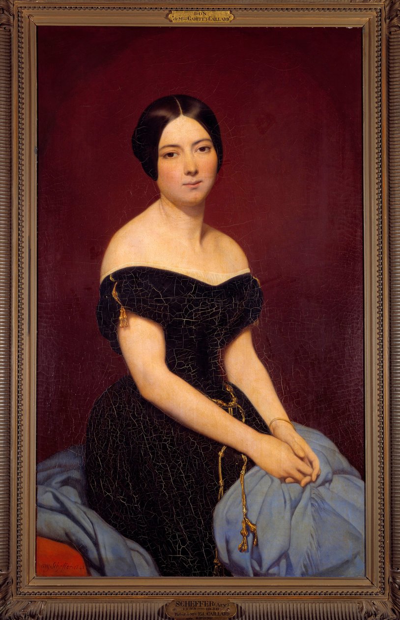 Madame Edmond Caillardin muotokuva, s. Sipierre, Ary Schefferin maalaus (1795-1858) 1842 su. 1,18 x 0,74 m Pariisi, Musee Carnavalet tekijältä Ary Scheffer