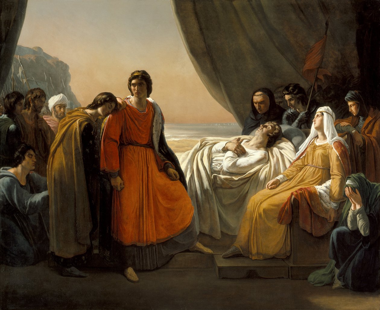 Saint Louisin kuolema, n. 1817 tekijältä Ary Scheffer