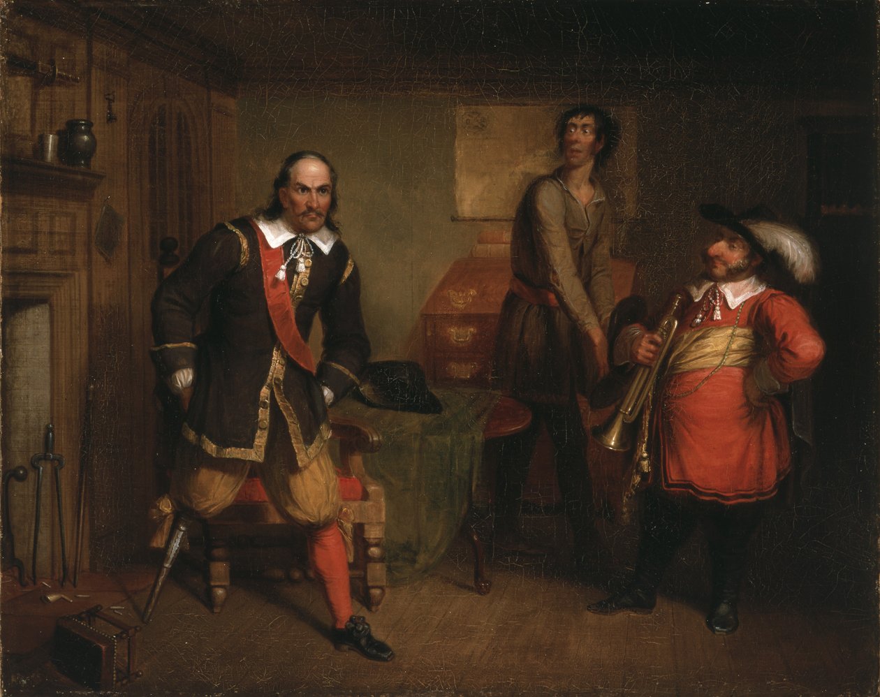 Peter Stuyvesant (1592-1672) ja trumpetisti, 1835 tekijältä Asher Brown Durand