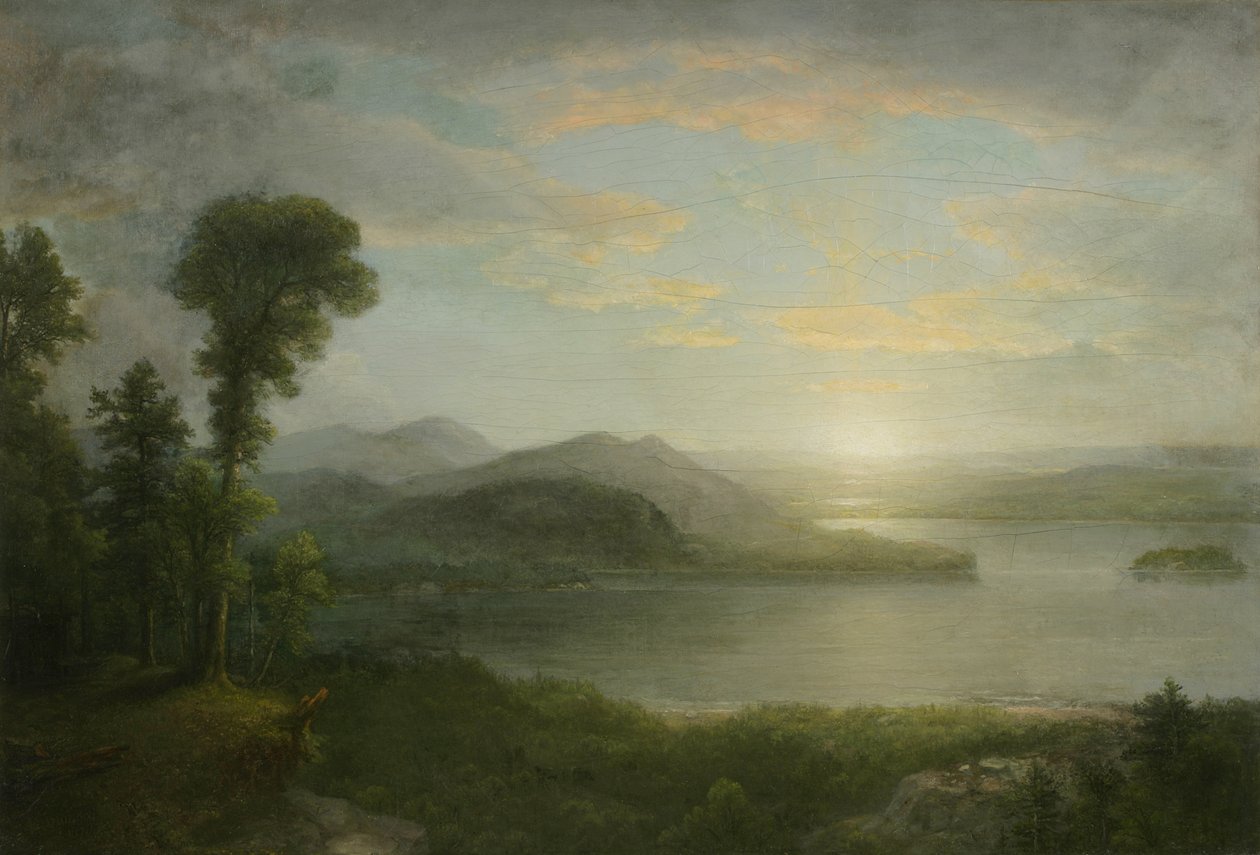Auringonlasku: Adirondacksin matkamuisto, 1878 tekijältä Asher Brown Durand