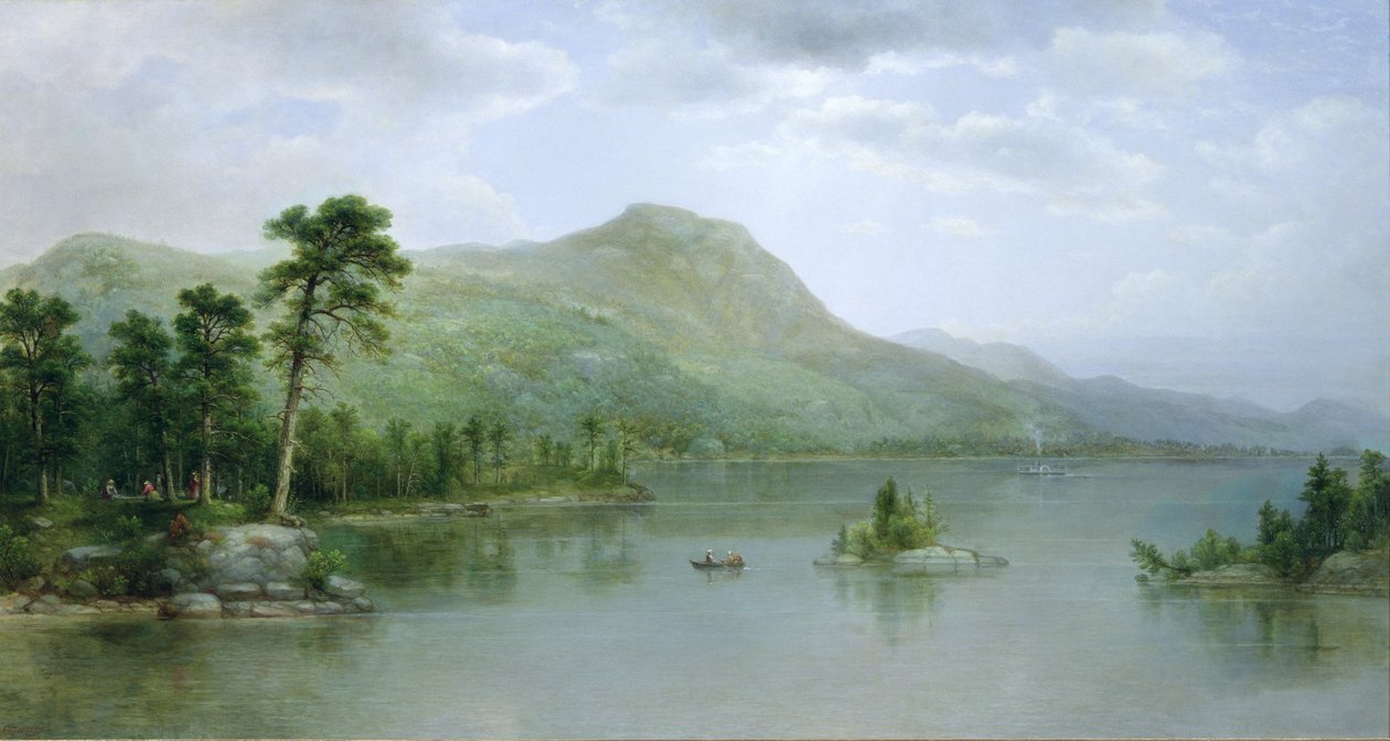 Black Mountain Harbour Islandsilta, Lake George, New York, 1875 tekijältä Asher Brown Durand