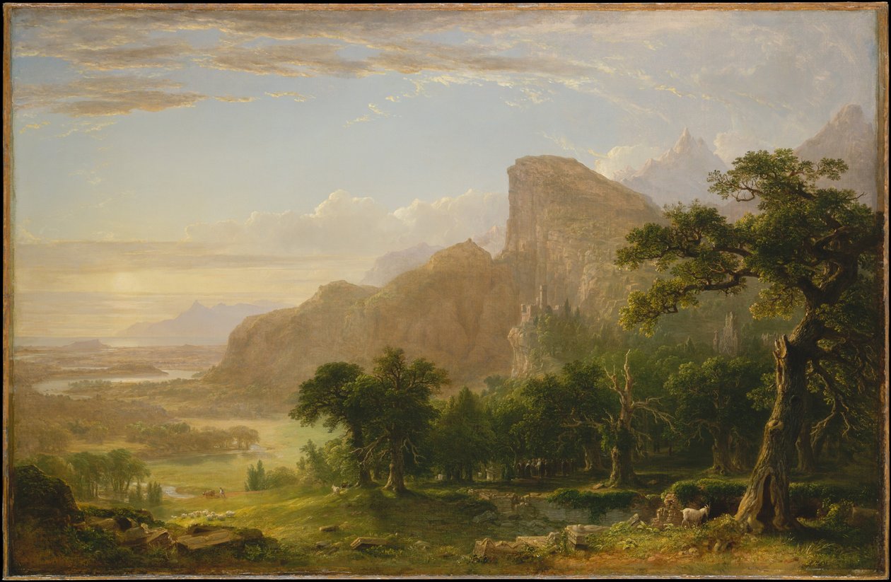 Maisema-kohtaus elokuvasta "Thanatopsis" tekijältä Asher Brown Durand