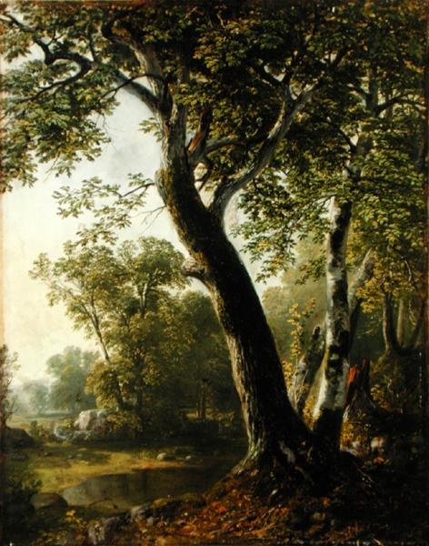 Opiskelu Marbletownissa, Ulsterin piirikunnassa, New Yorkissa, n. 1845 (öljy kankaalle) tekijältä Asher Brown Durand