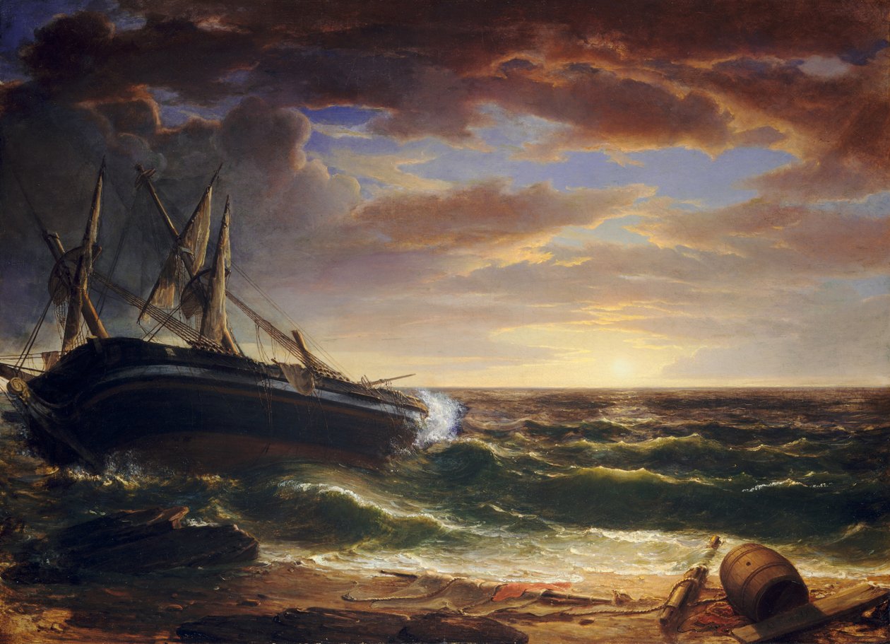 Jättynyt laiva, 1844. tekijältä Asher Brown Durand