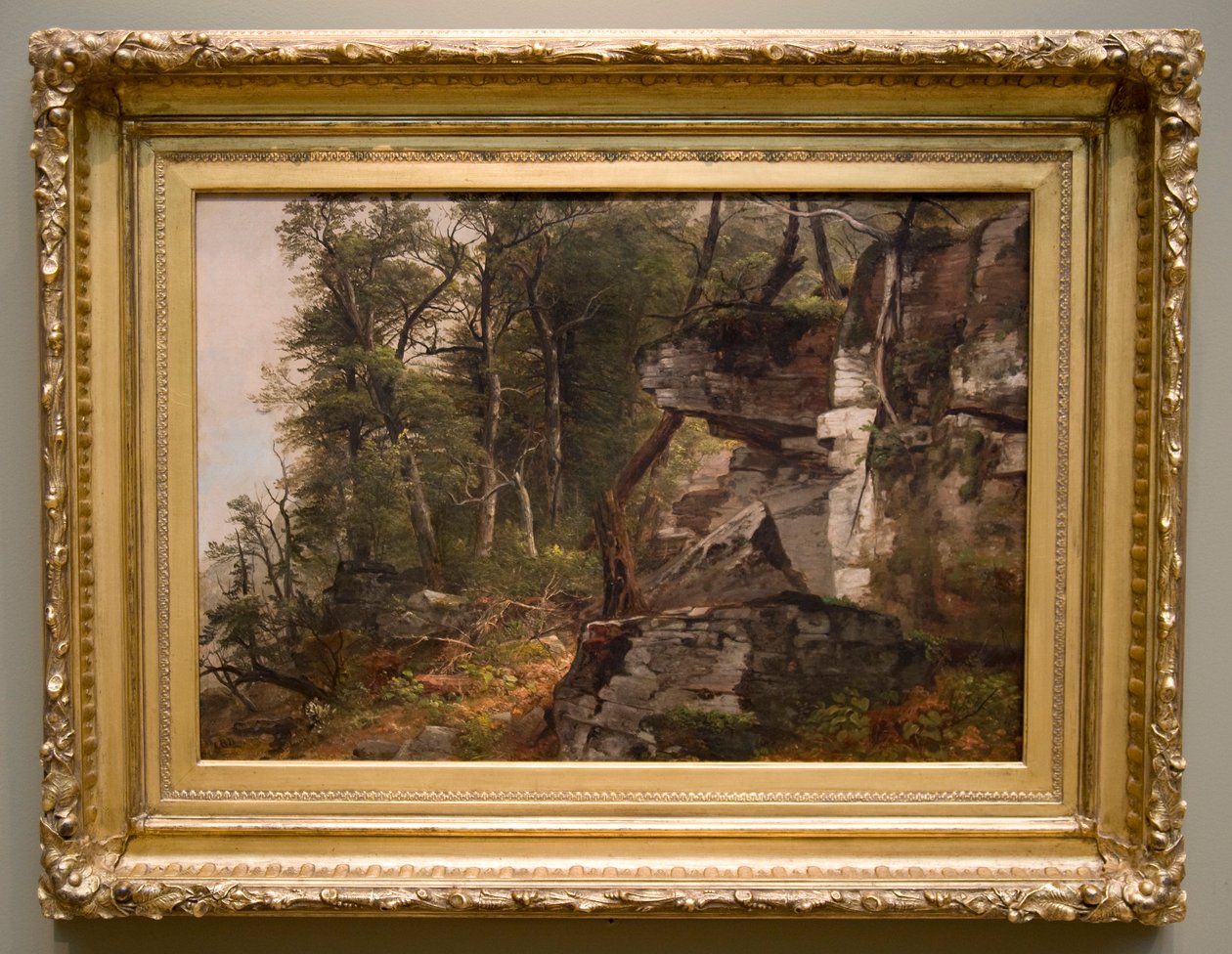 Puut kallioisella rinteellä, n. 1849. tekijältä Asher Brown Durand